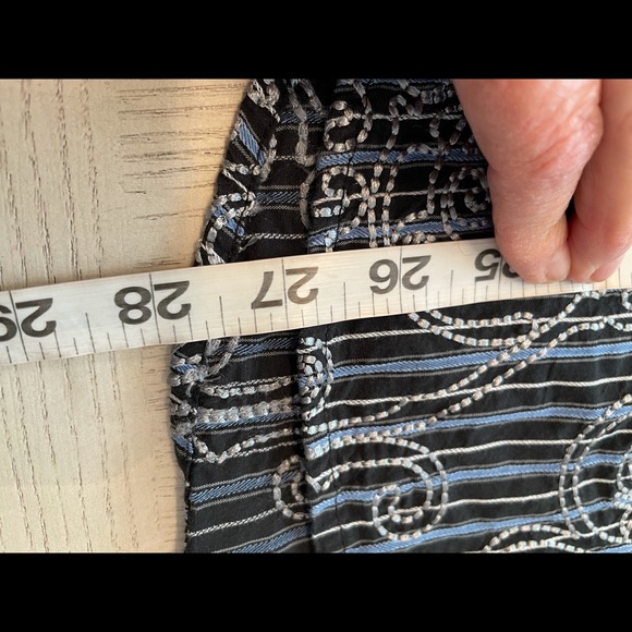 BLUE, Embroidered button Down Shirt Sz M - Picture 3 of 15